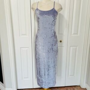 La SENZA Lavender Crushed Velvet Lingerie midi/maxi dress